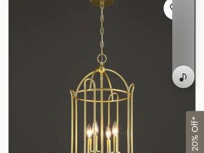 Acroma New 4-light Modern Gold Cage Chandelier