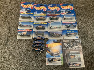 Mostly Vintage Hot Wheels Logo car collection for sale.