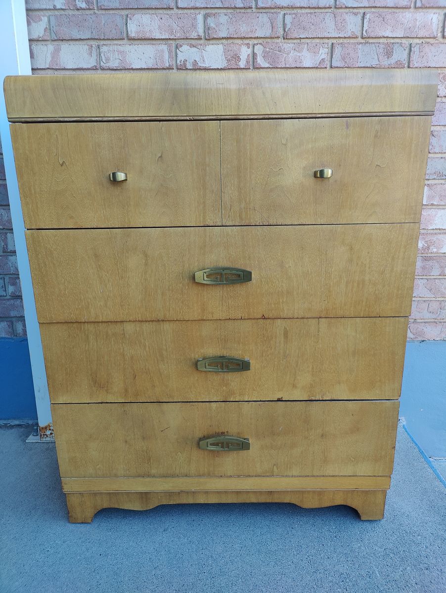 Antique Waterfall Dresser