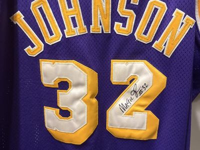 Magic Johnson signed jersey