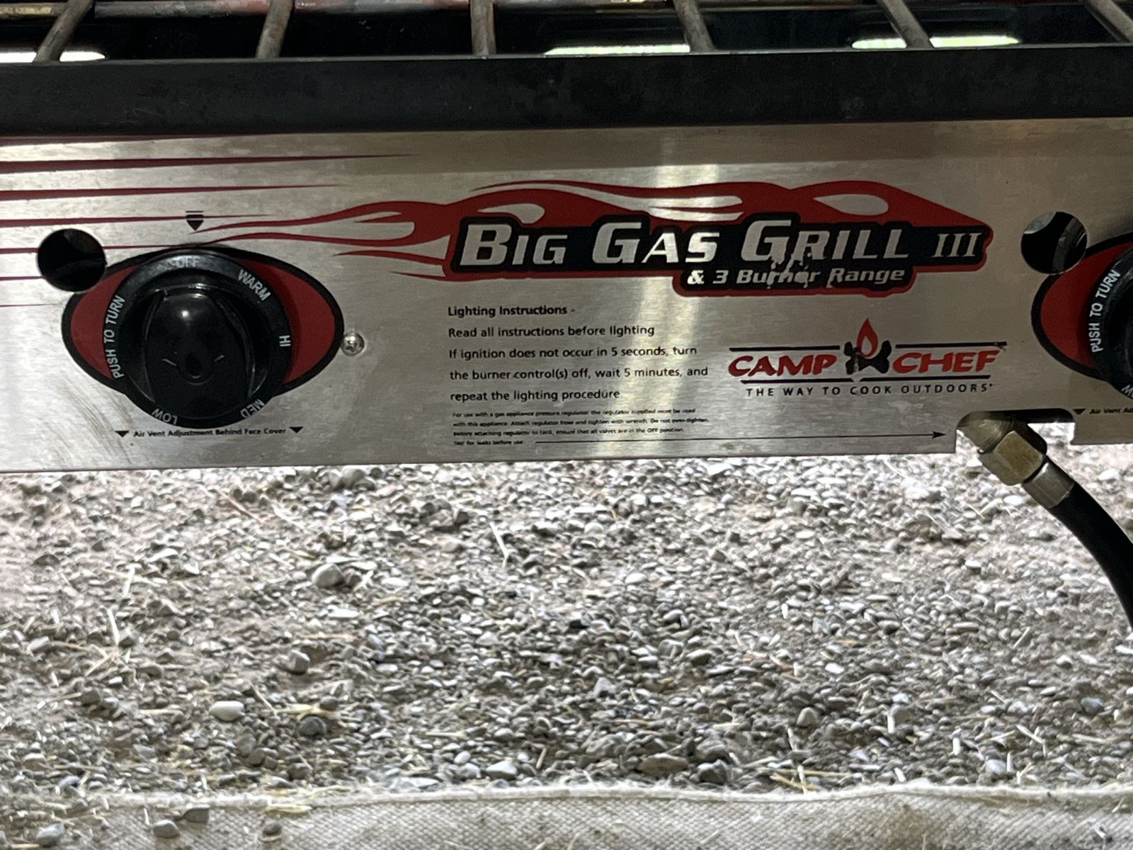 Camp Chef Big Gas Grill III 3-Burner Propane Grill & Range Camping Stove