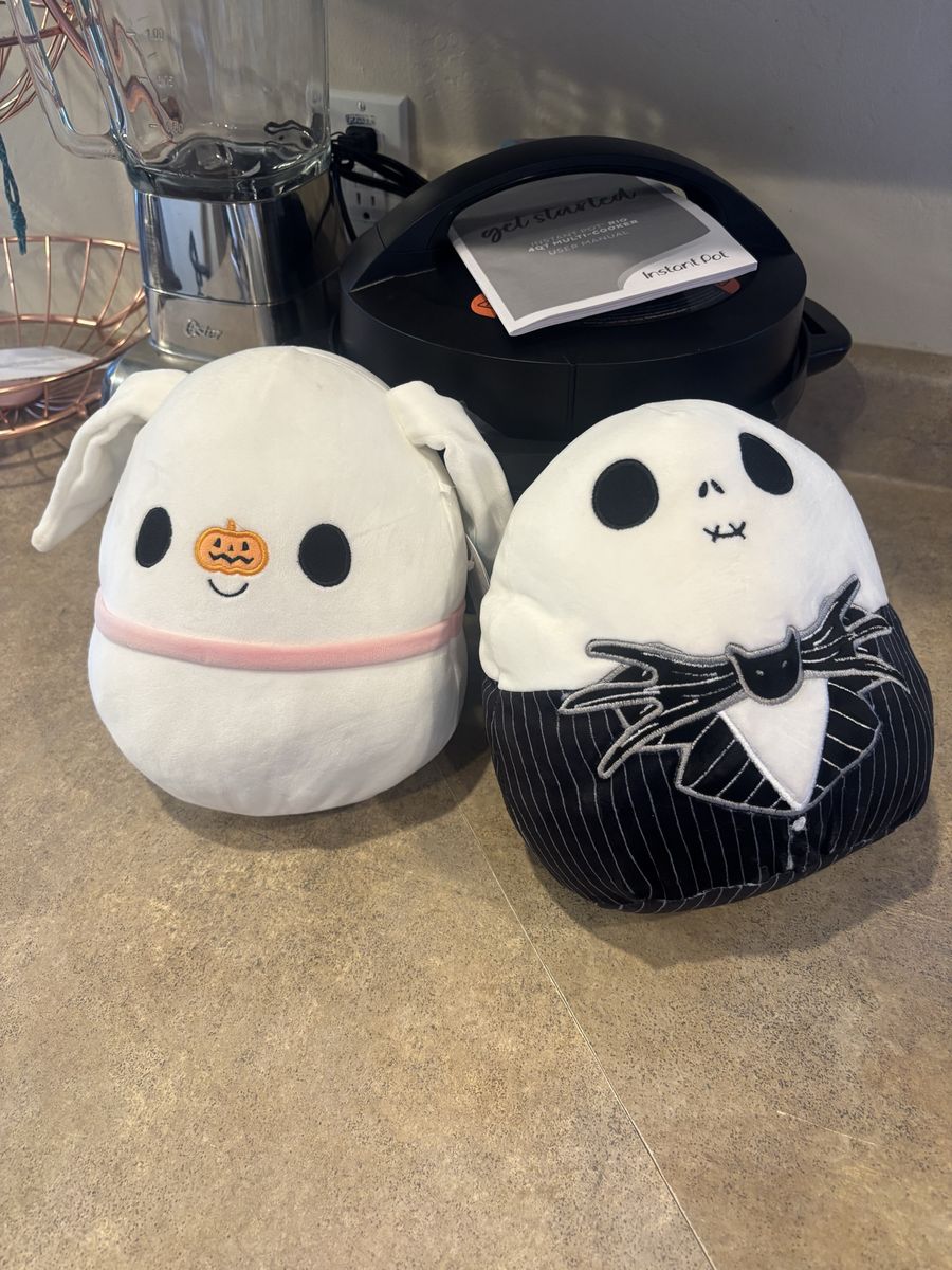 Squishmallows Jack Skellington & Zero 8" Halloween Plush Set with Tags - Nightmare Before Christmas