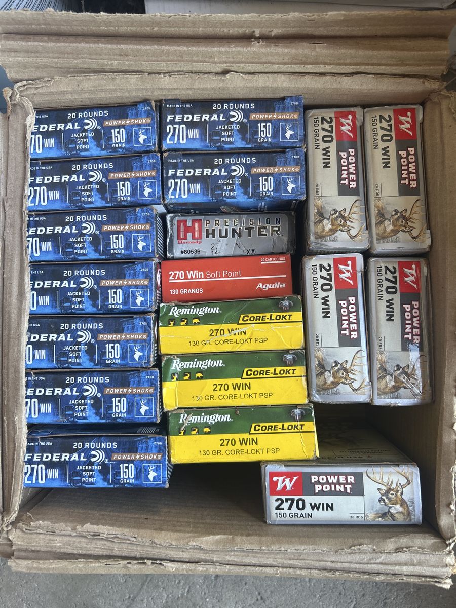 270 Win Ammo  $15 - $24 per Box