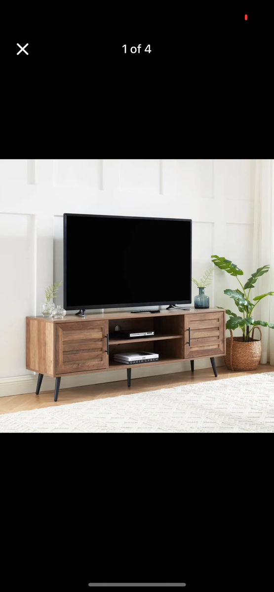 NEW MCM rustic oak tv stand
