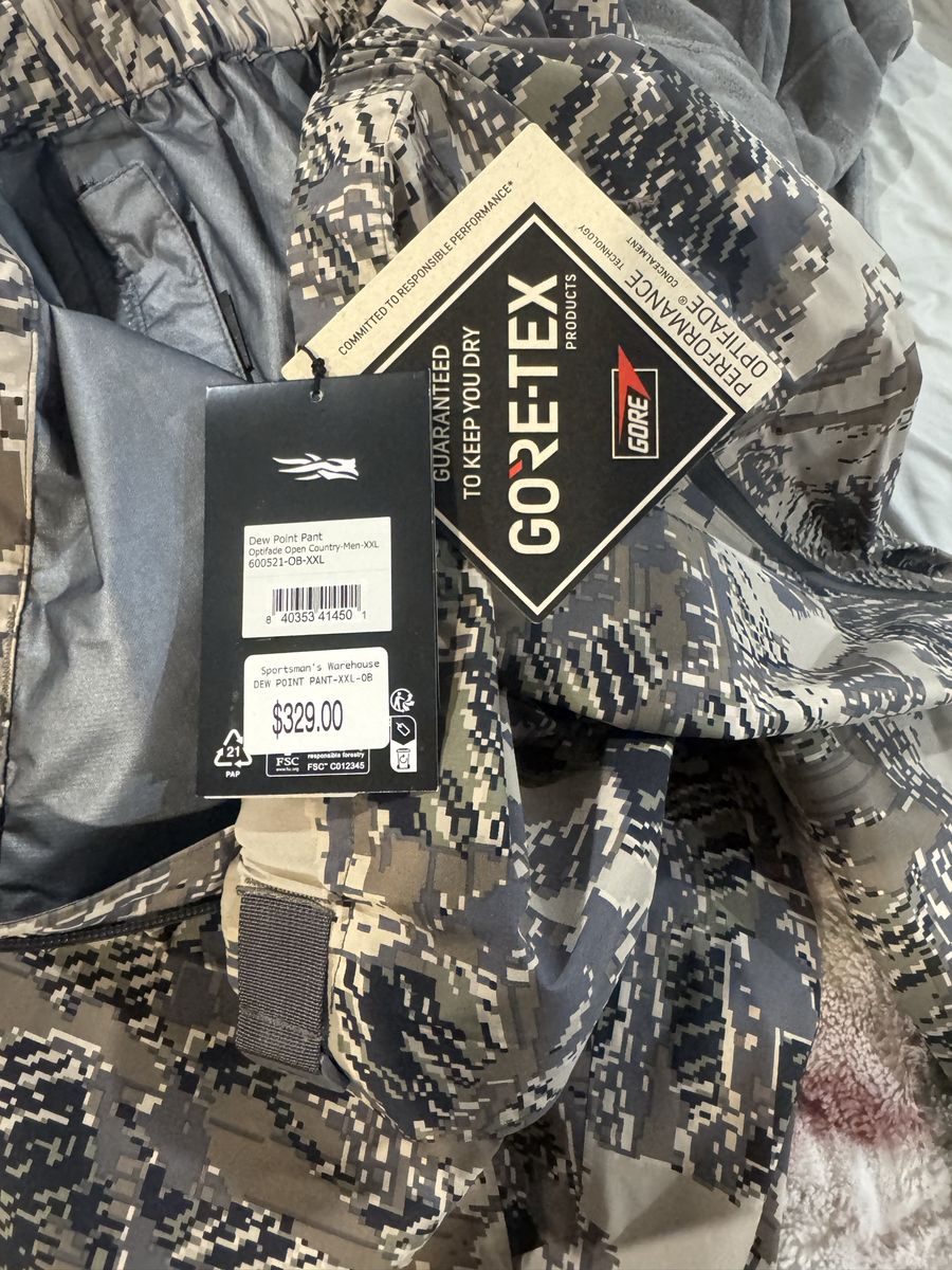 Sitka Dew Point Pant Optifade GORE-TEX Hunting Pants Men's XXL