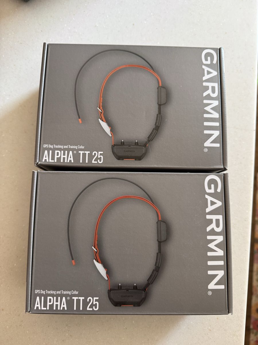 Garmin Alpha 10 Handheld and (2) Alpha TT 25 Dog Tracking Collars Bundle