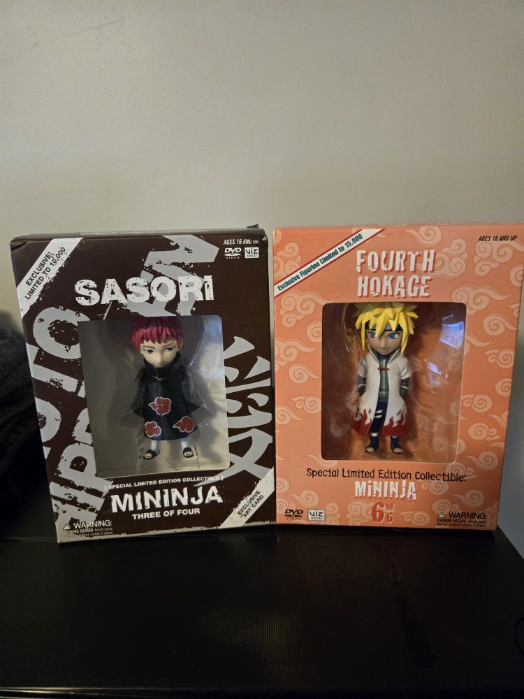 Bundle Collectibles (NO DVD FIGURINES ONLY)- Shonen Jump Naruto Shippuden & Uncut Box Set. Sasori & Fourth Hokage Mininja Limite