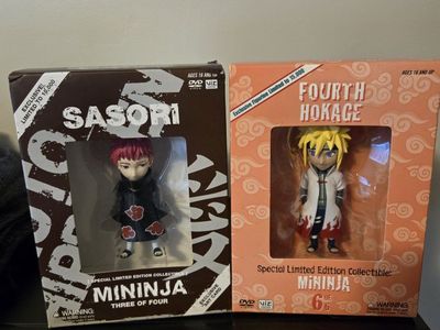 Bundle Collectibles (NO DVD FIGURINES ONLY)- Shonen Jump Naruto Shippuden & Uncut Box Set. Sasori & Fourth Hokage Mininja Limite