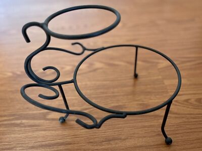 Rod/Iron Chip And Dip/Appetizer Or Dessert Stand,