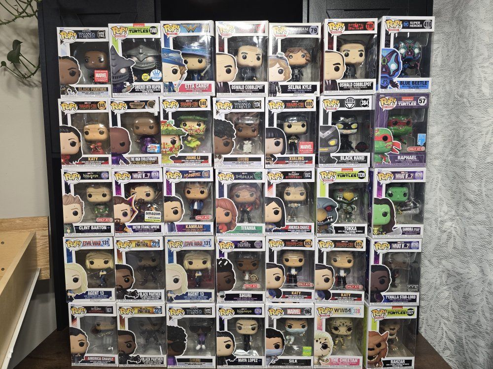 Large Funko Pop Vinyl Figures Collection Lot - Marvel, DC, Star Wars & TMNT