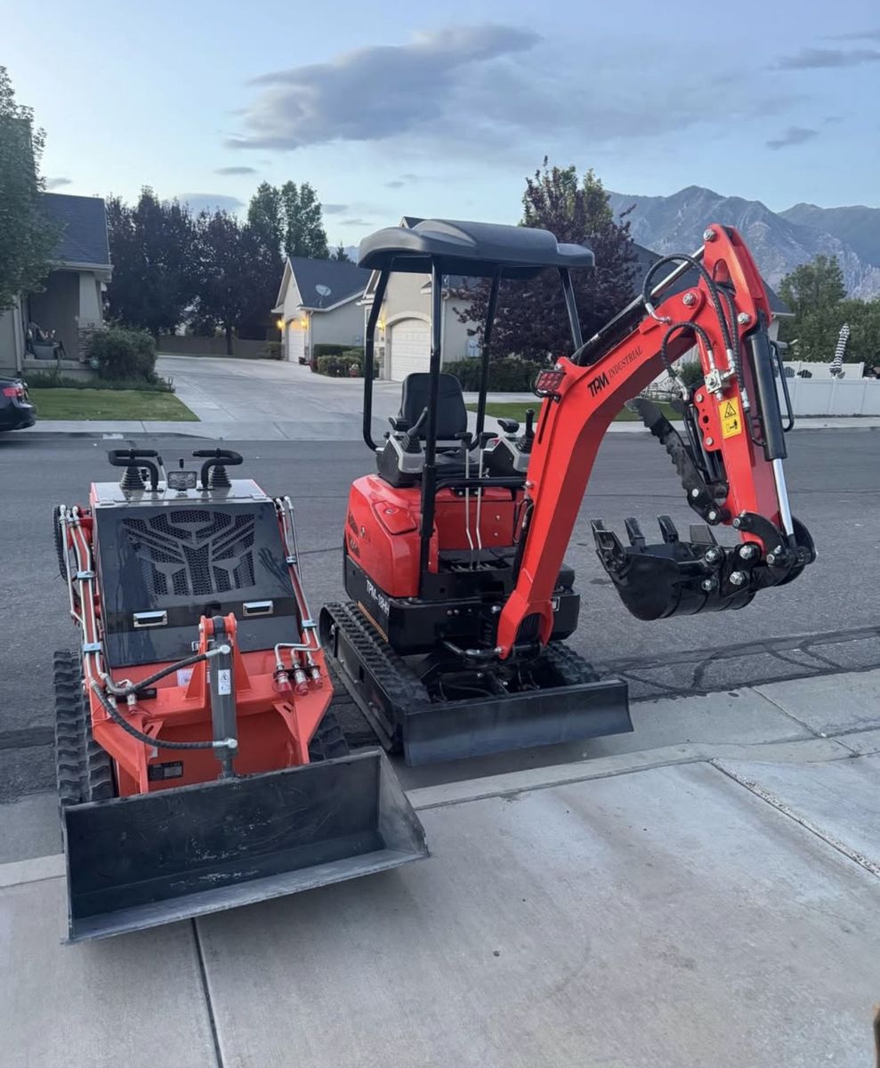 TPM Industrial Compact Track Excavator & Mini Skid Steer Machine Set 2026!