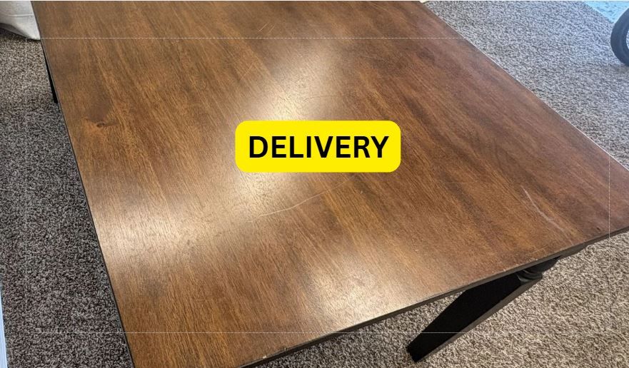 FREE DELIVERY - Solid Wood Dining/Console Table - Black & Brown