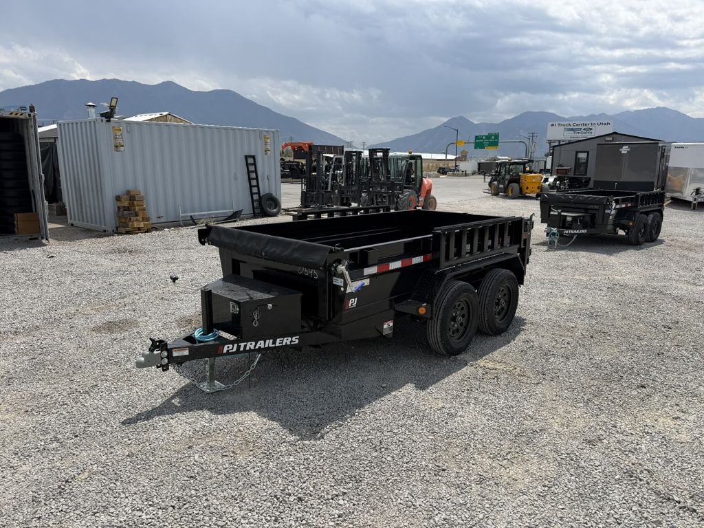 2027 PJ Trailers 5x10 D5 7K Scissor Dump Trailer 2' Wall