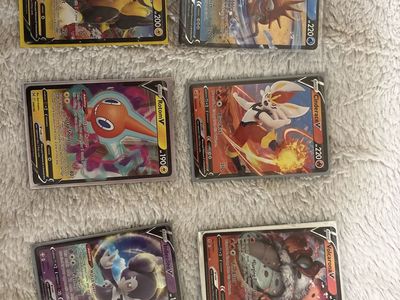 6 V Pokémon cards $2 each or $10 for all
