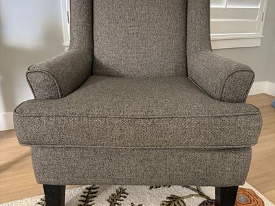 2 Gray Wingback Accent Chair - Upholstered Armchair from RC Willey