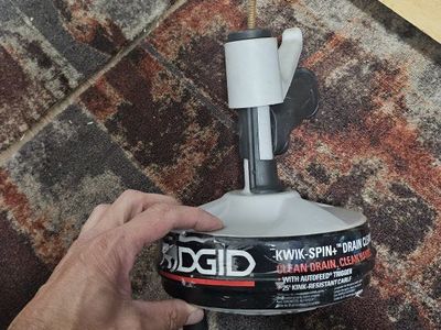 RIDGID Kwik-Spin+ Handheld Drain Cleaner Snake Auger with AUTOFEED Trigger 25ft Cable