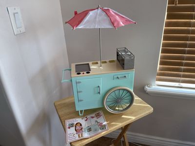 Our Generation Retro Hot Dog Cart with Accessories, for 18-inch Dolls