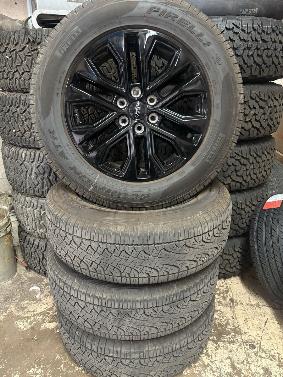 2026 Ford f150 20” factory wheels and Pirelli tires