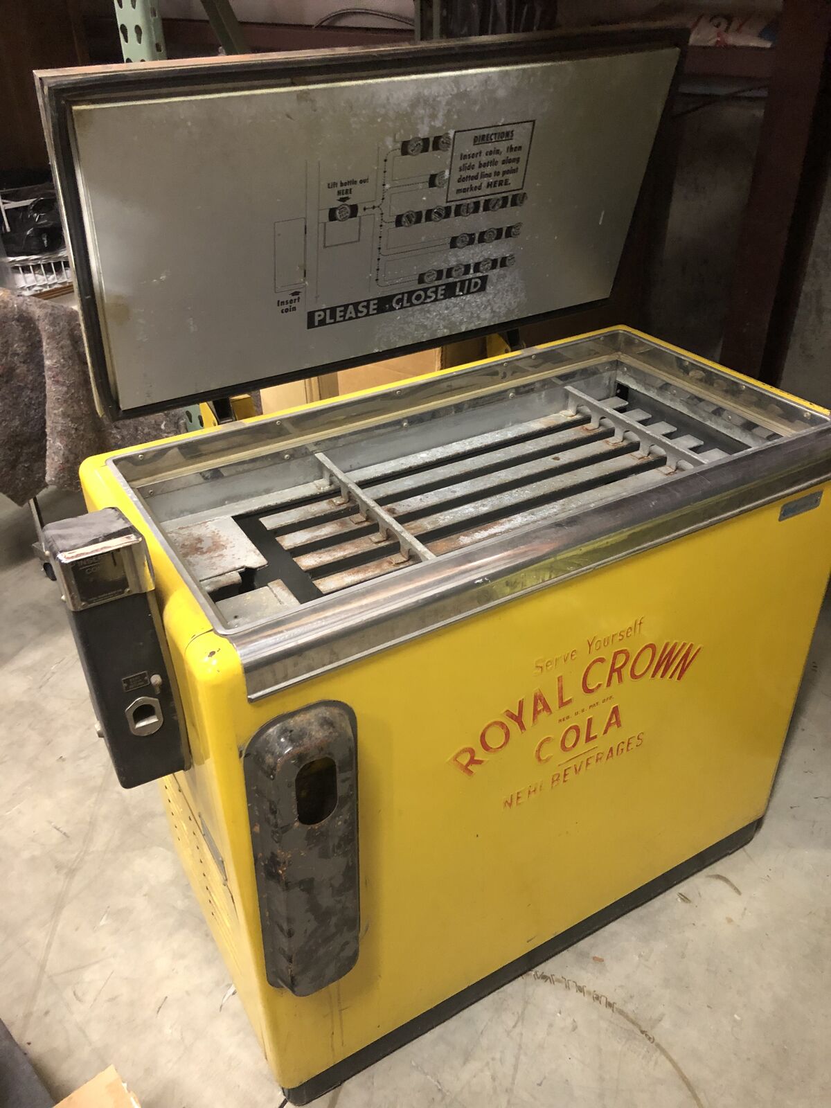 Vintage Royal Crown Slide Cooler Vending Machine in Provo