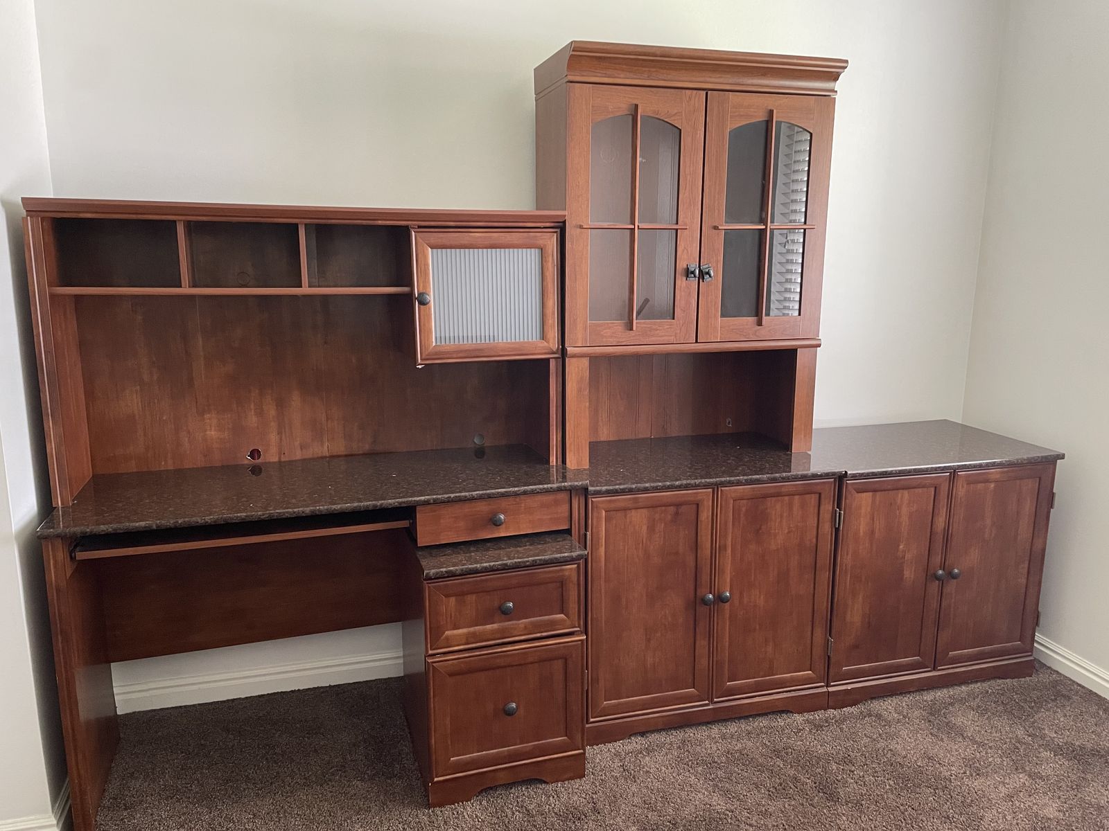 Lightly Used office desk and storage cabinets