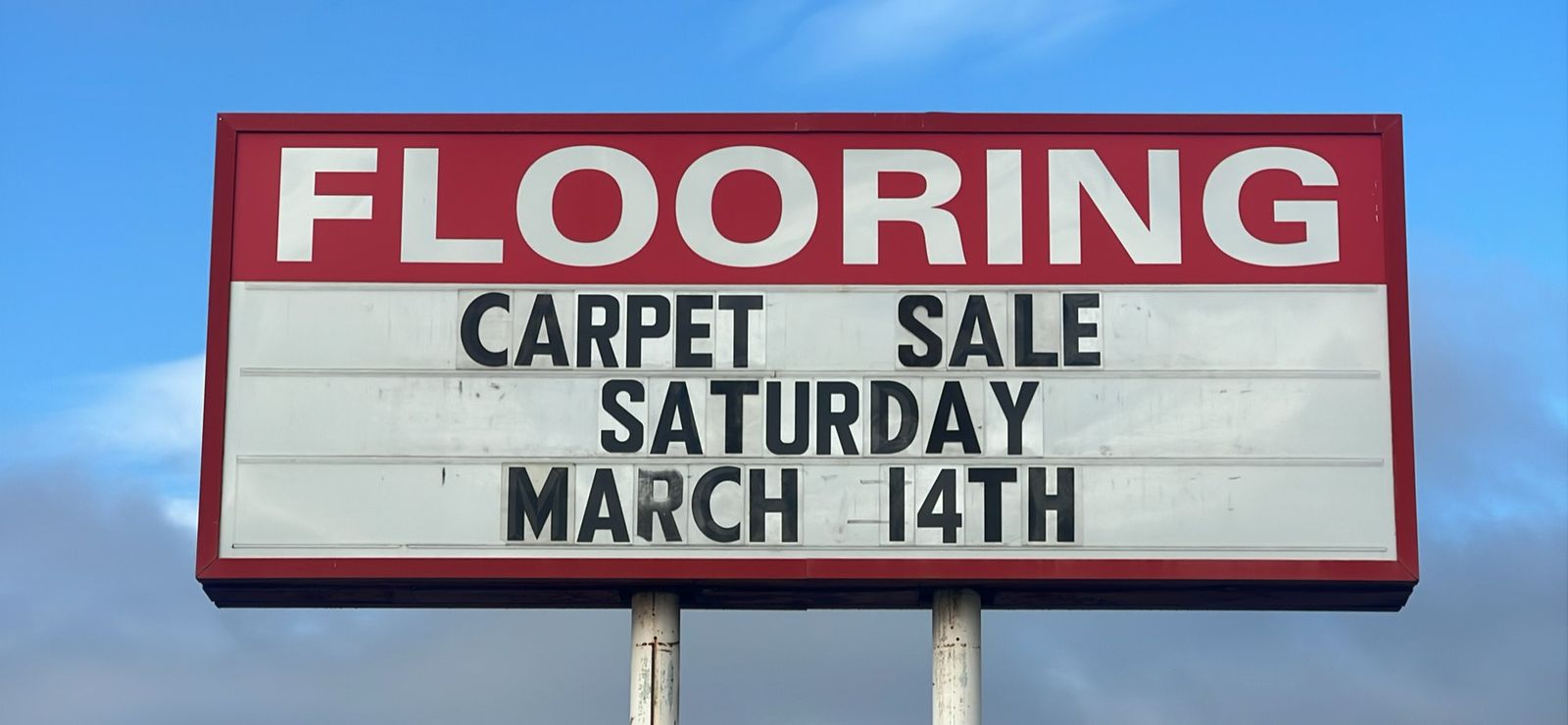 Carpet Sale Saturday March 14th