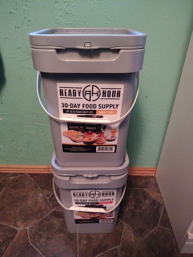 Ready Hour 30-Day Food Supply Buckets - Up to 25-Year Shelf Life (2 Buckets)