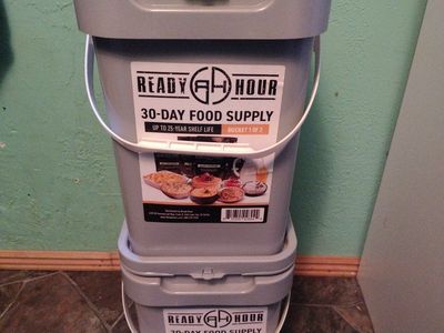 Ready Hour 30-Day Food Supply Buckets - Up to 25-Year Shelf Life (2 Buckets)