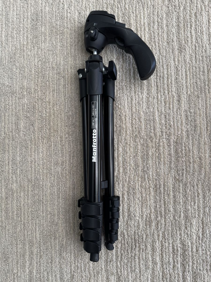Manfrotto Compact 3-Way Tripod (MKC3-H01) — Like New $40