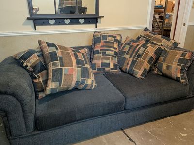 Hide-a-bed Loose Sofa with Accent Pillows - Good condition