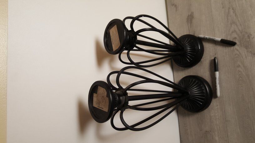 large metal candle holders