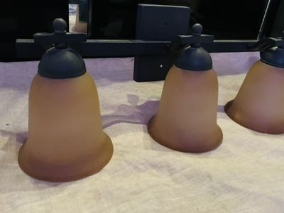 Beautiful 3 bulb iron light fixture