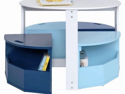 Milliard Kids Table & 4 Storage Stools
