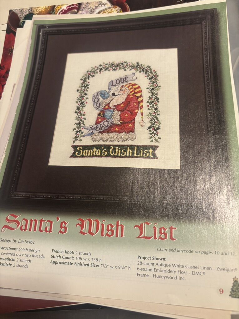 Christmas Cross stitch Patterns Hard Back Book