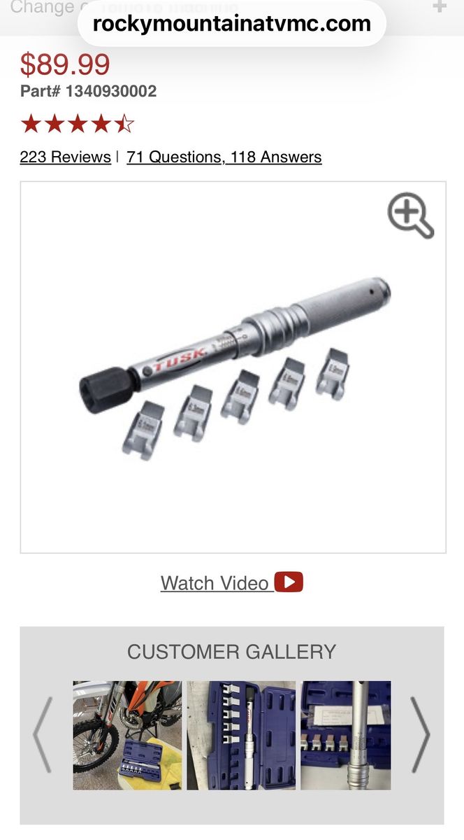 Tusk Spoke Torque Wrench Set with Storage Case & Manual