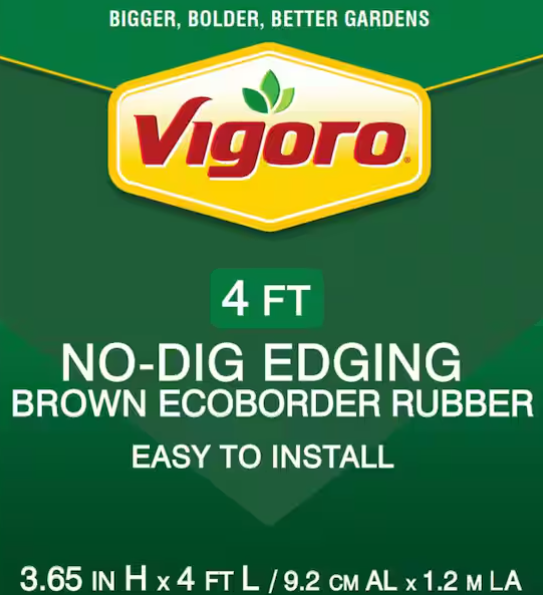 Total 13 pcs – New EcoBorder 4 ft. Brown Rubber Flexible Garden Edging (Brand New Condition)