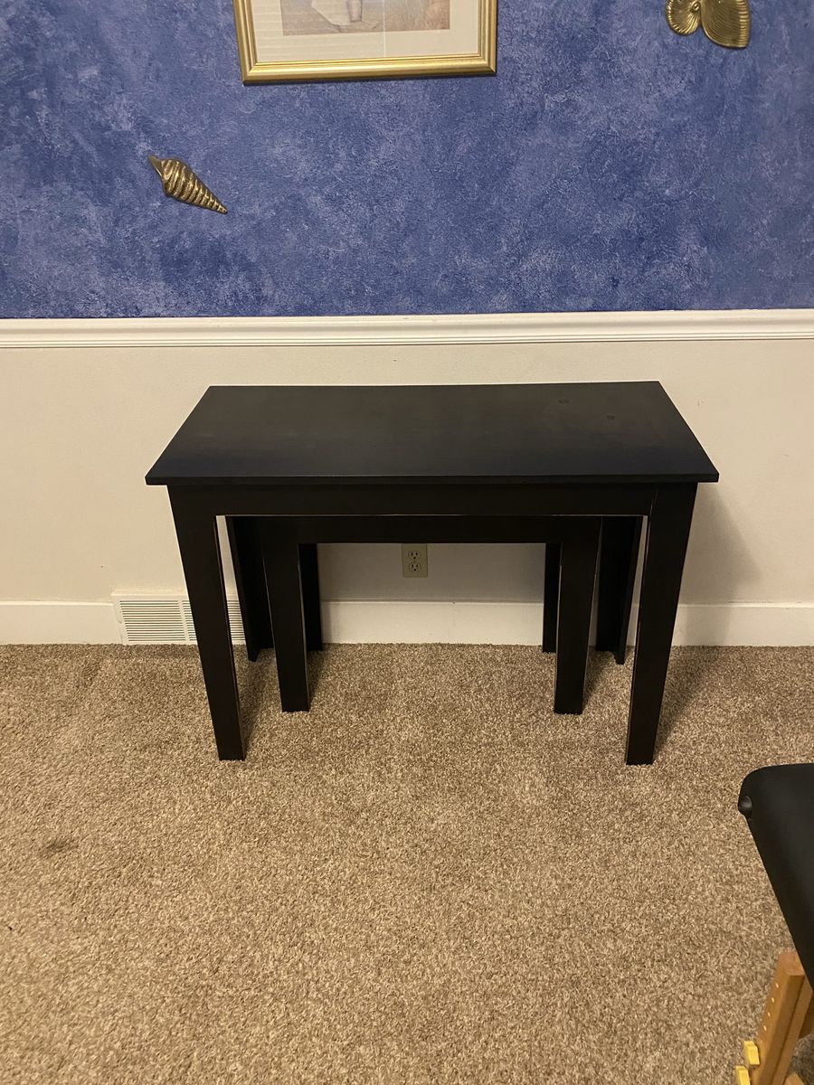 Black Table With Bench