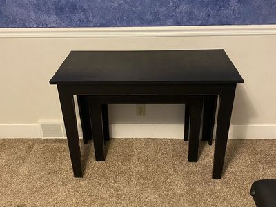 Black Table With Bench