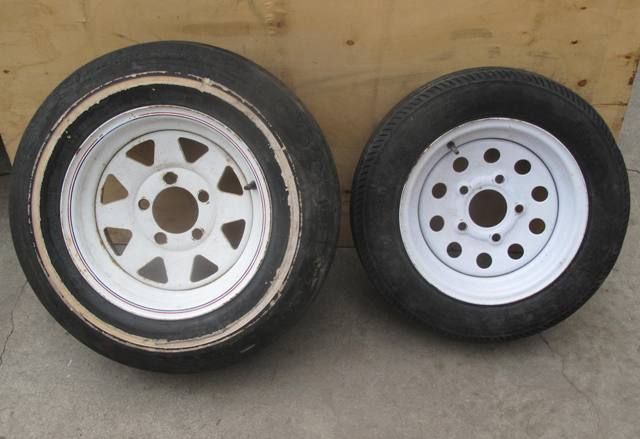 spare tire for a trailer size 13inch the one on the far left.