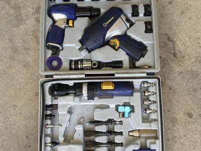 Kobalt Air Tool Kit with Impact Wrench, Ratchet Wrench, and Air Hammer - 3-Tool Combo Set