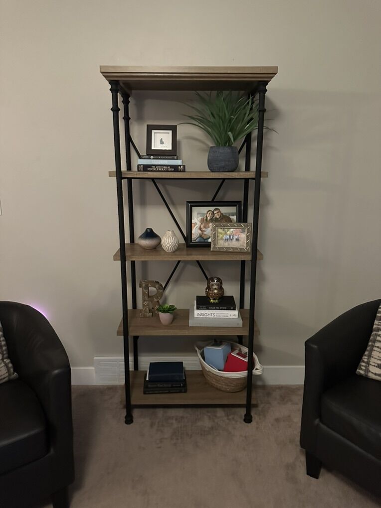 Talk Wood And Metal Bookshelf