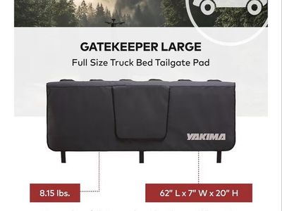 Yakima Gatekeeper Truck Tailgate Bike Pad, Black- Size Large for Full Size Trucks