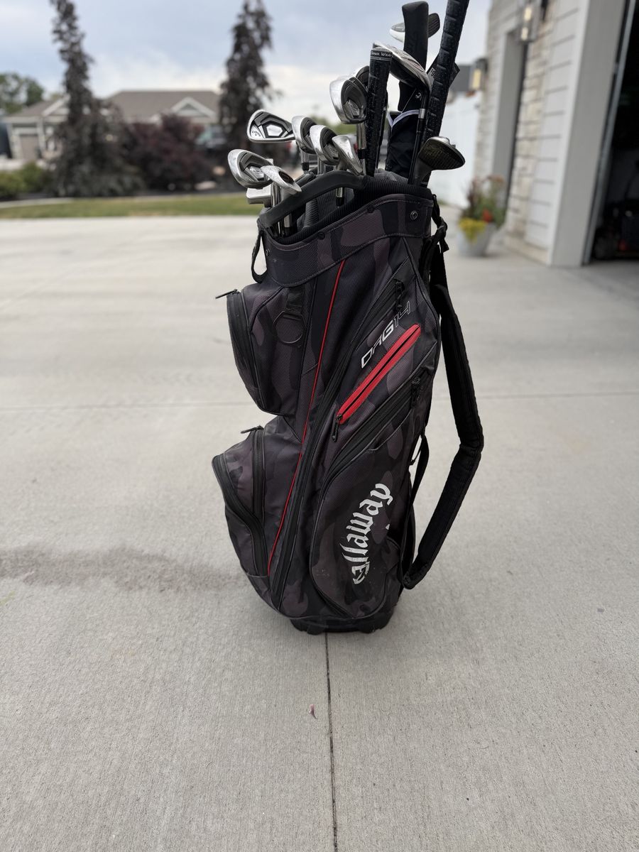 Callaway rogue irons & Callaway Org 14 Camo Cart Golf Bag