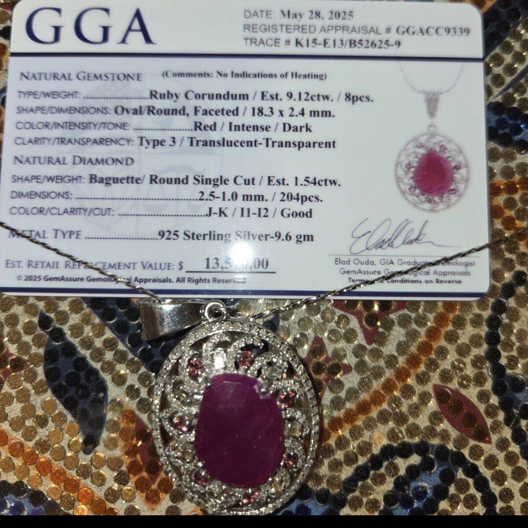 Ruby and diamond necklace