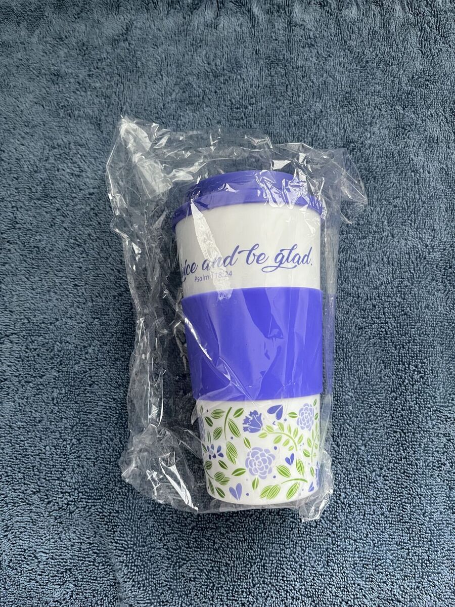 Bible Verse Tumbler Coffee Cup with lid  - BRAND NEW - 8 oz.