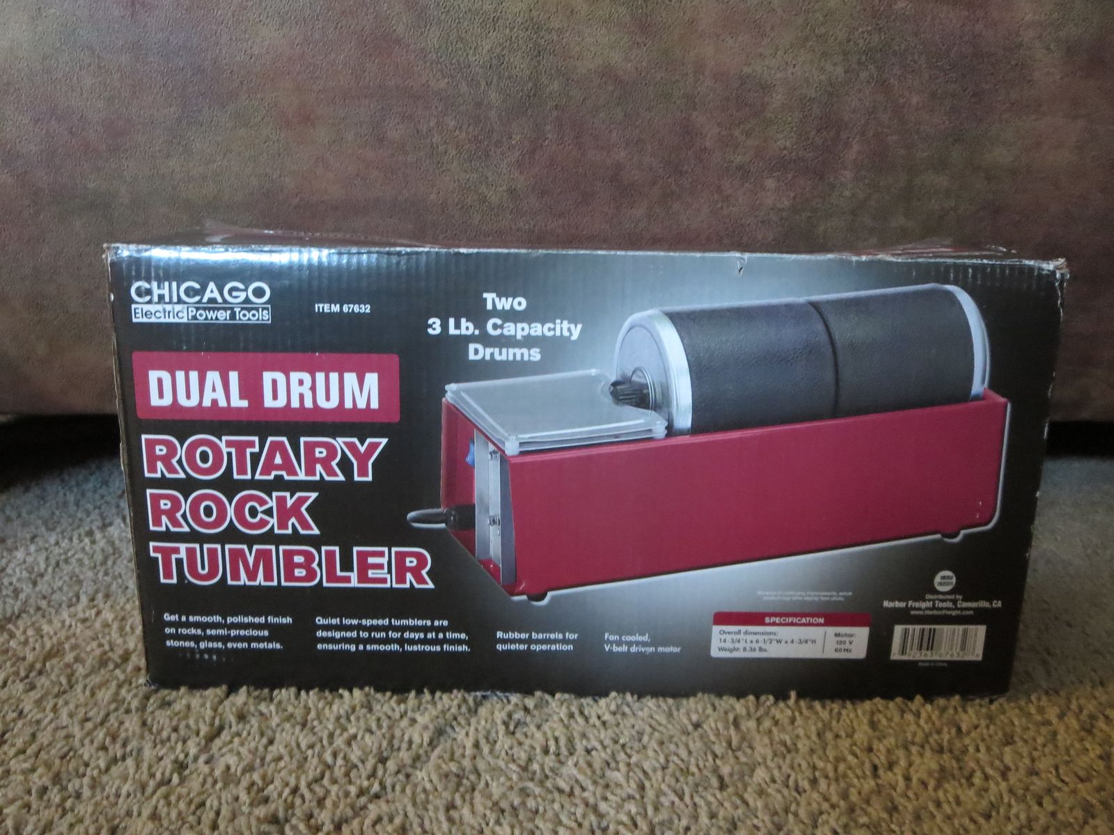 Chicago dual drum rotary tumbler 3 pound capacity