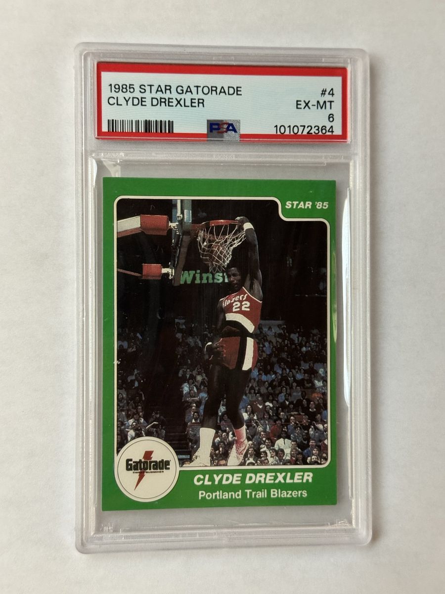 1985 Star Gatorade Clyde Drexler #4 Portland Trail Blazers PSA 6 EX-MT