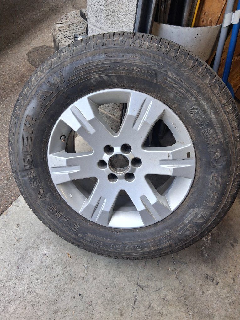 Spare General Grabber AW P265/65R17 All-Season Tire & rim