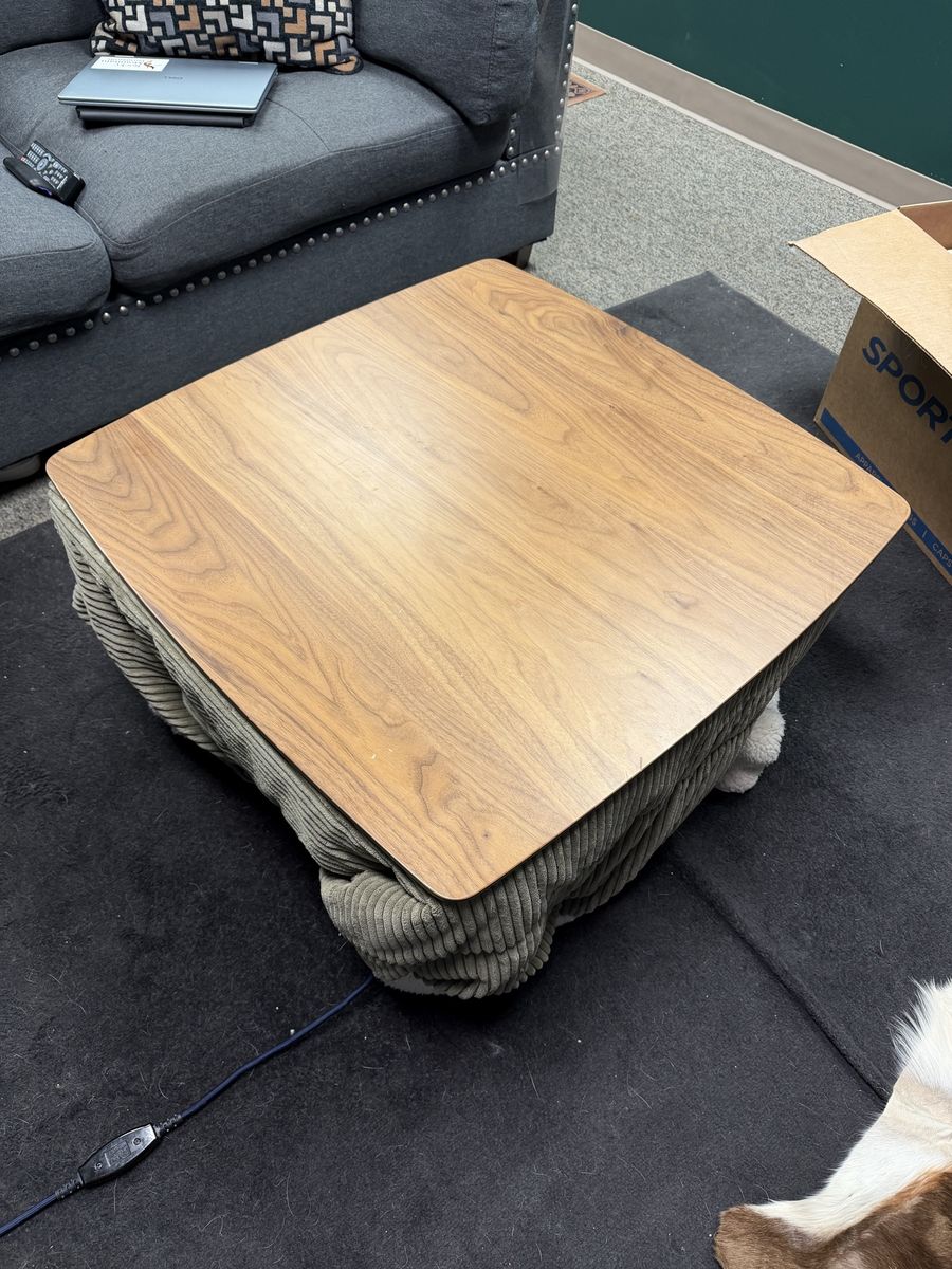 Heated coffee table