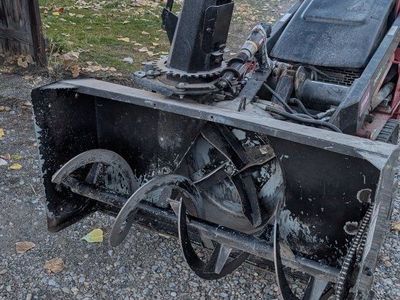 Mini skidsteer snowblower attachment