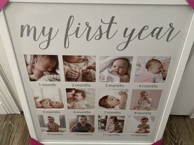 My First Year 12 Month Picture Baby Wall Frame